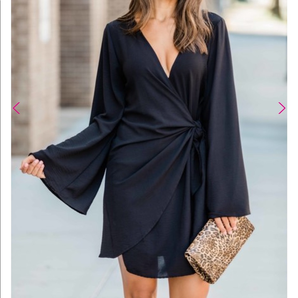 Wrap Dress in Rust color